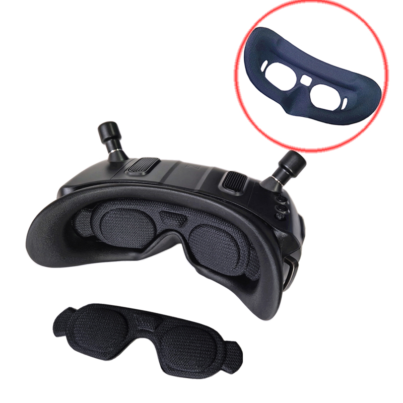 Drone Racing Goggles - Fpvデジタルメガネ交換用アイマスク、フォーム挿入プレートパッド、rcドローン用の黒のレンズ保護カバー、アバターhdゴーグルx